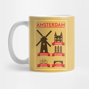 Amsterdam Poster Design Mug